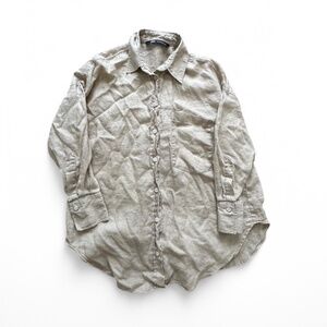 ✰ zara tan linen overshirt ✰
